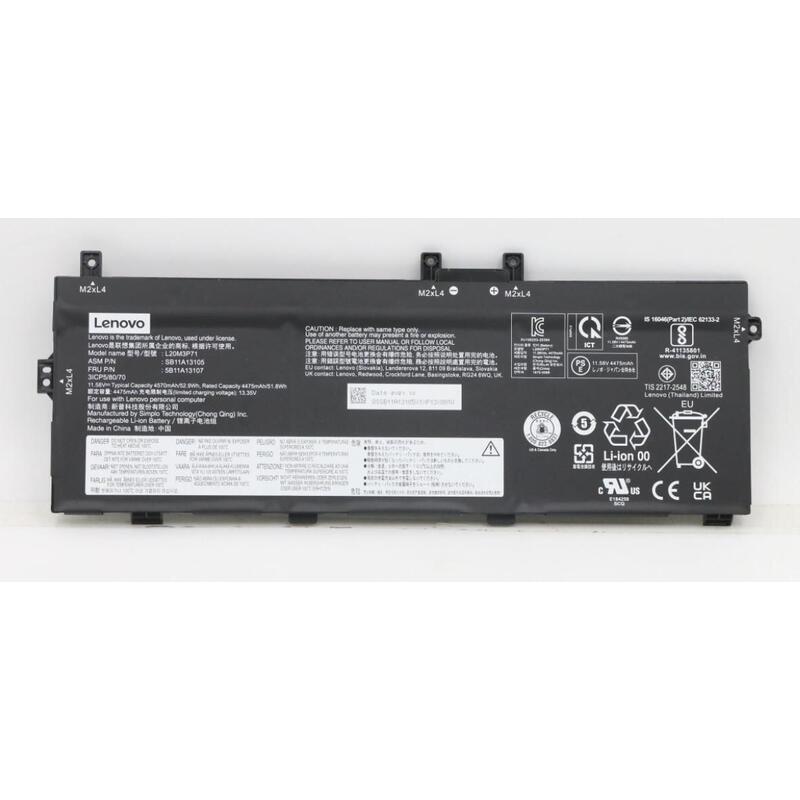 Internal Laptop Battery 52.9wh For Lenovo Thinkpad