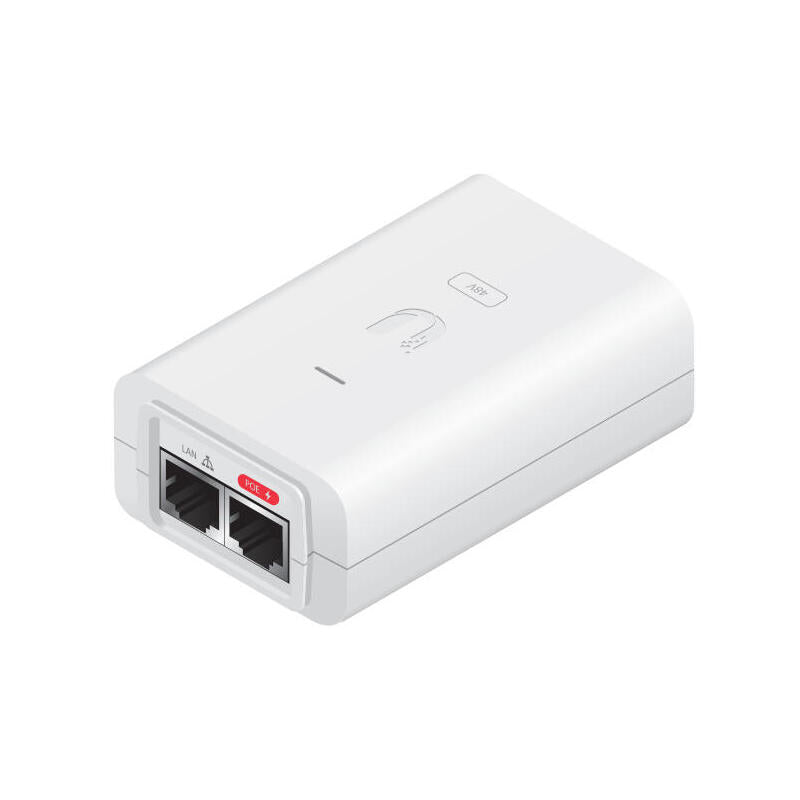 Inyector Poe Ubiquiti Poe-24-24w-Wh Poe Adapter 24v 1a 10/100 Blanco
