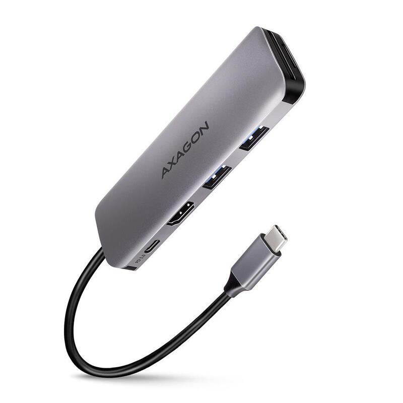 I/O Hub Usb-C 5in1/0.13m Hmc-5g22 Axagon