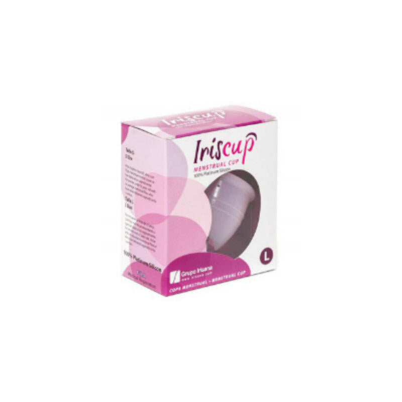 Iriscup - Copa Mestrual Rosa Grande + Bolsa Esterilizadora Gratis