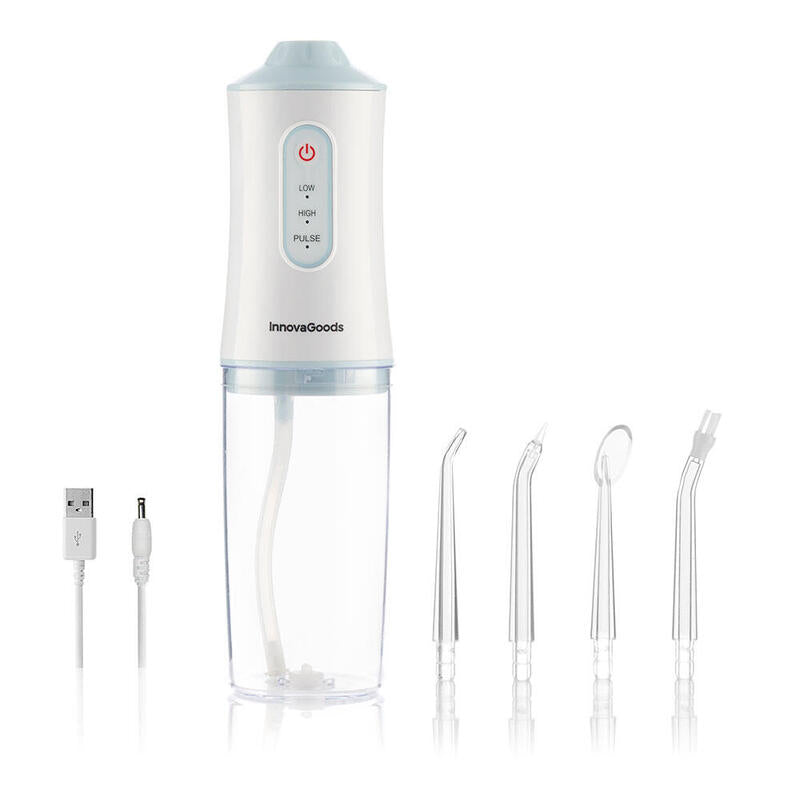 Irrigador Dental Recargable Portátil, Denter, 4 W, 6 X 6 X 21 Cm