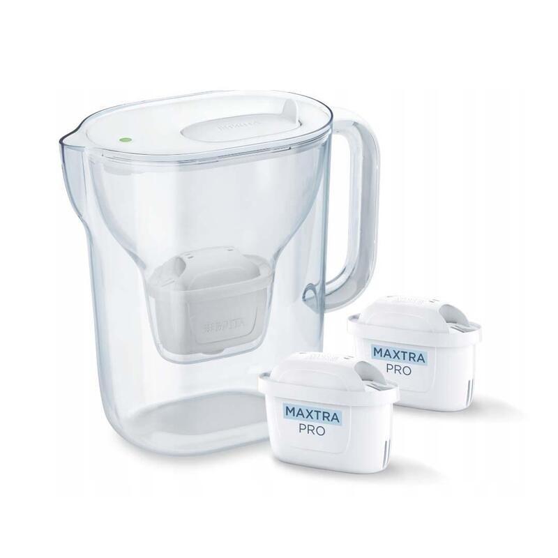 Jarra Filtrante Brita Style Essential + 2 Cartuchos Maxtra Pro Pp (2,4 L, Blanco)