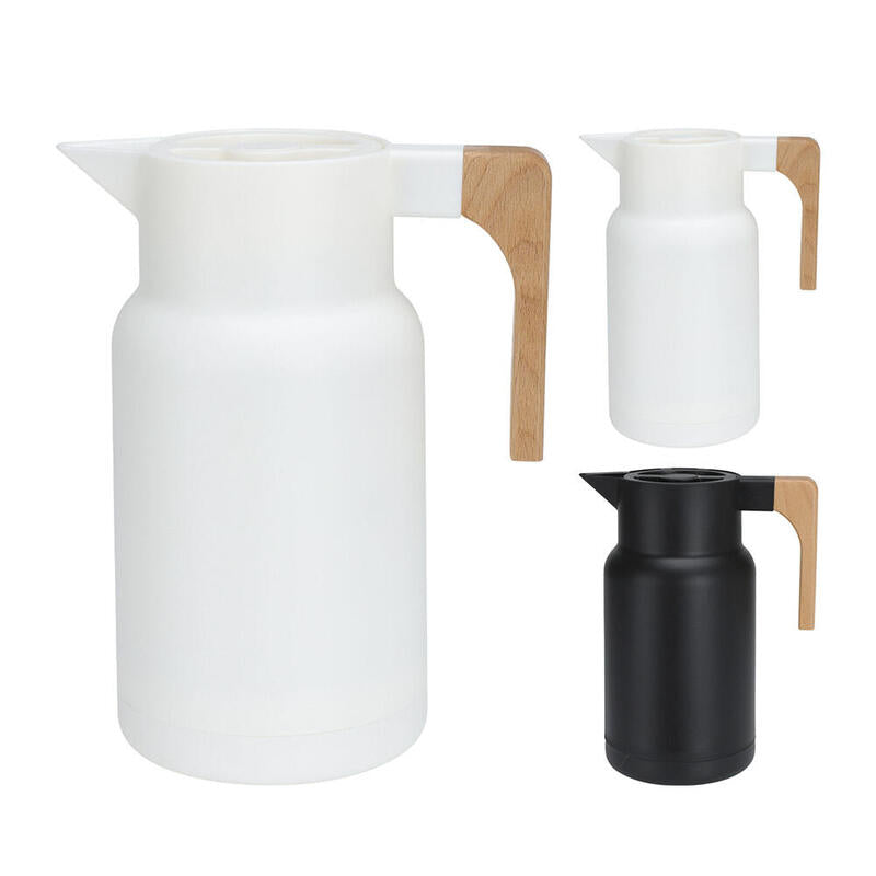 Jarra Termo 1l, Asa Madera, 2 Colores, Yn1700440,