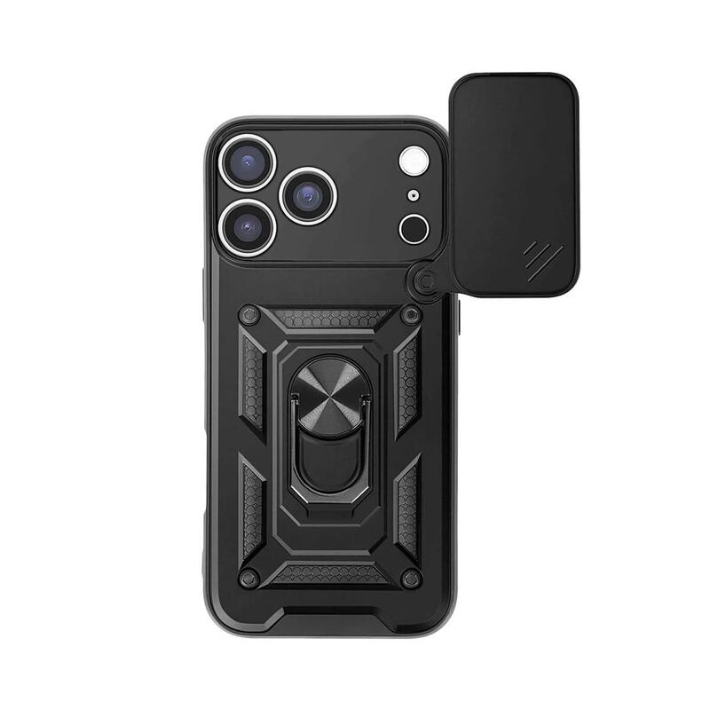 Jc Trasera Con Anillo De Soporte + Protector De Cámara Negro Apple Iphone 17 Pro