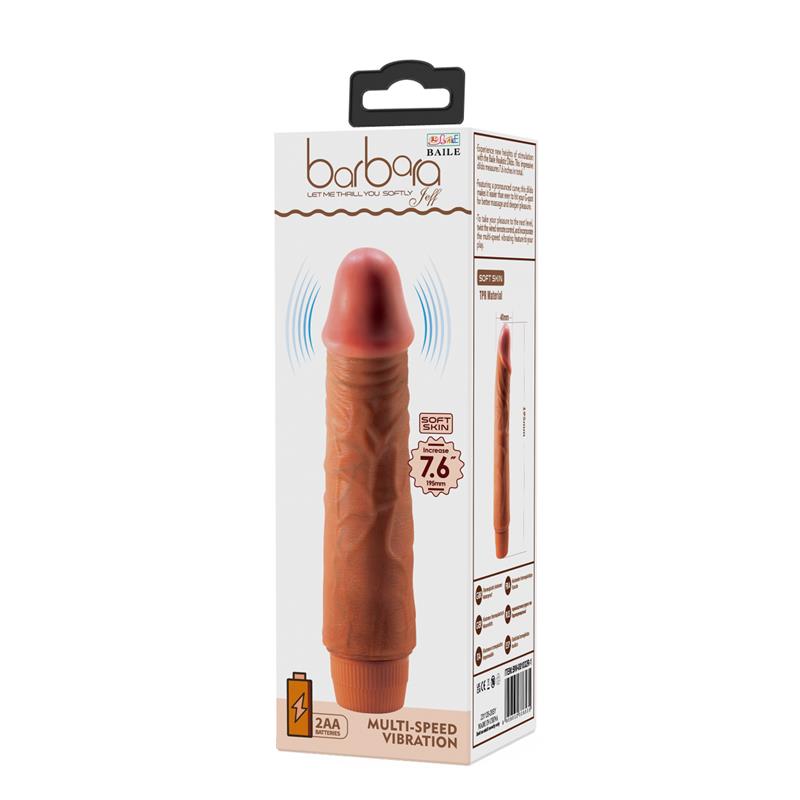 Baile - Jeff Vibrador Realístico 19.5 Cm Mulato