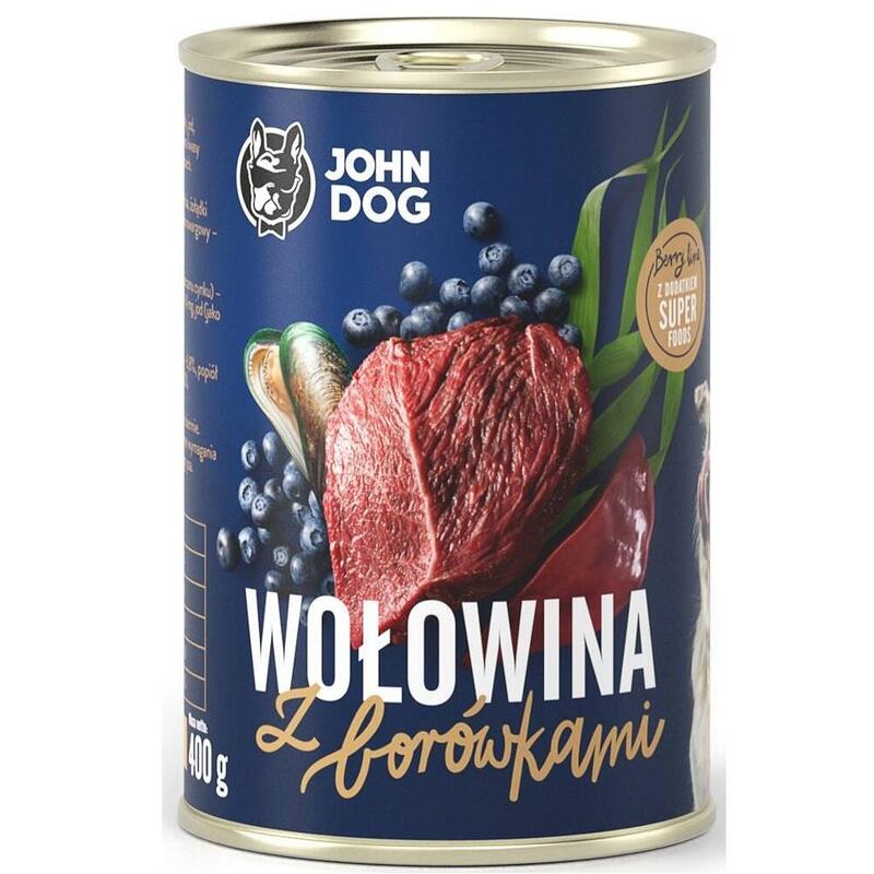 John Dog Berry Adult Carne De Res Con Arándanos 400g