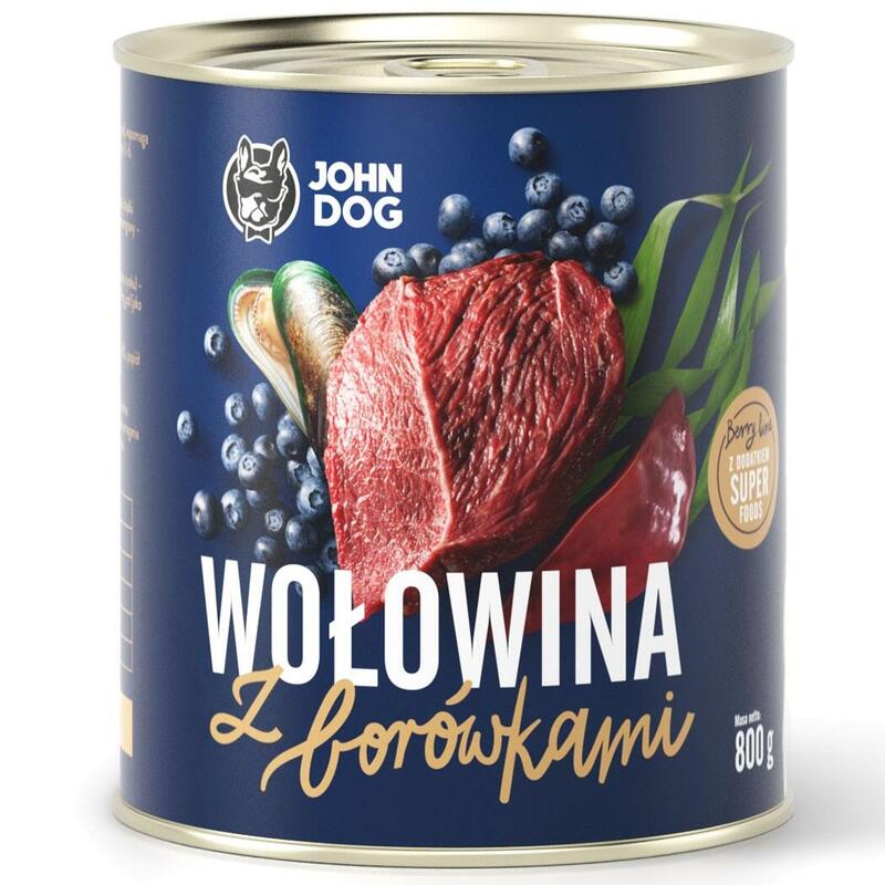 John Dog Berry Adult Carne De Res Con Arándanos 800g