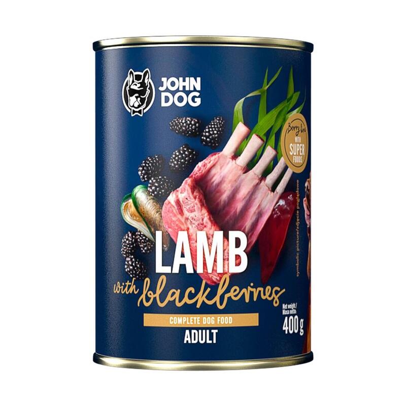 John Dog Berry Adult Jagniecina Z Jezynami 400g