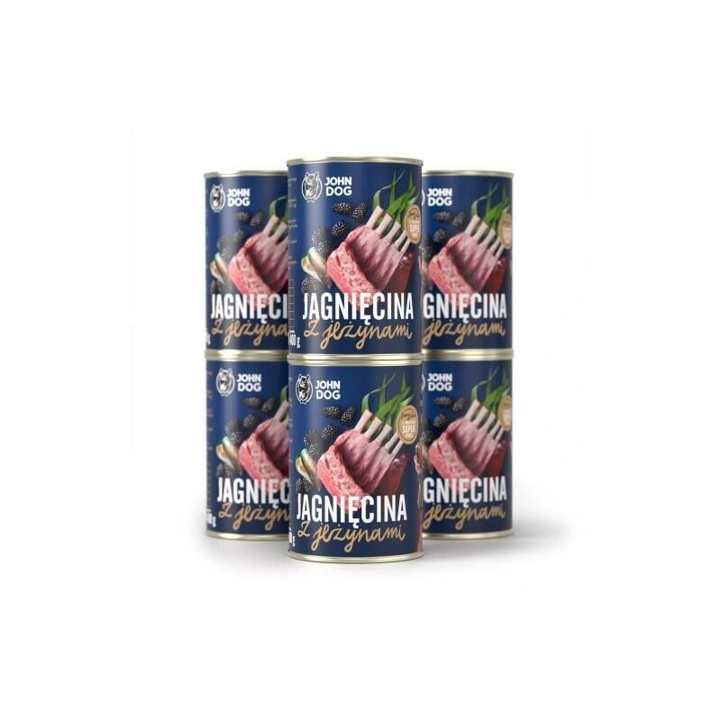 John Dog Berry Adult Lamb With Blackberries - Comida Húmeda Para Perros - 6 X 400 G