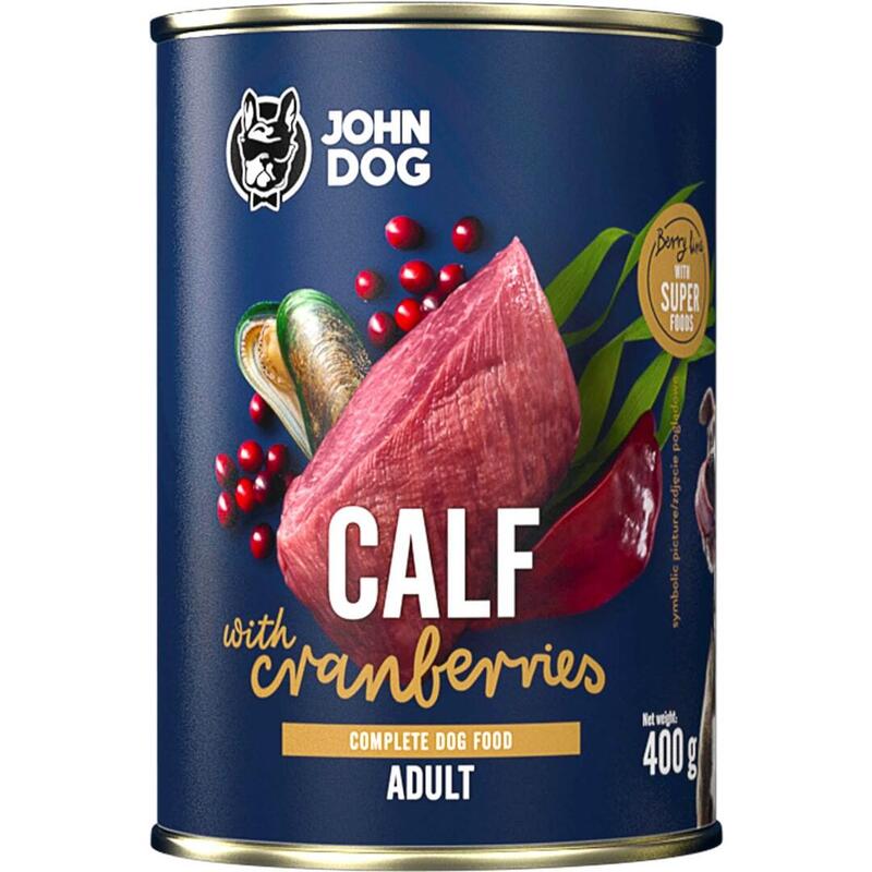 John Dog Berry Cielecina Z Zurawina Mokra Karma Para Perro 400g
