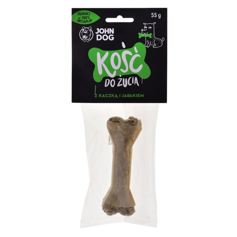 John Dog Chewing Bone With Duck And Apple - Masticable Para Perros - 12 Cm