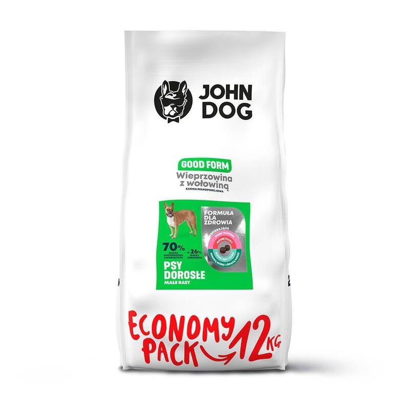 John Dog Good Form Adult Pork With Beef - Alimento Seco Para Perros - 12 Kg