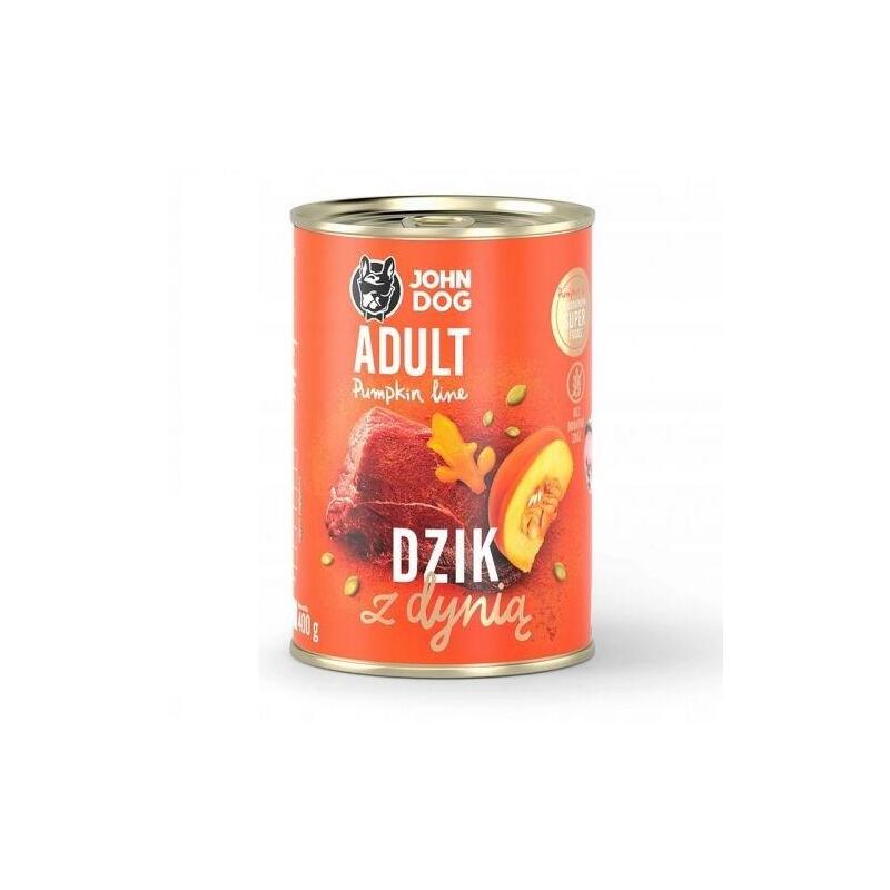 John Dog Pumpkin Adult Boar With Pumpkin - Comida Húmeda Para Perros - 400 G