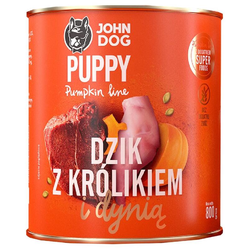 John Dog Pumpkin Puppy Dzik,Królik,Dynia 800g