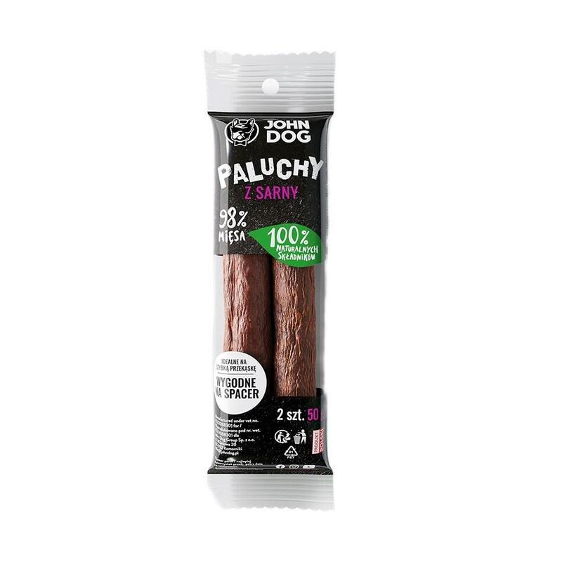 John Dog Roe Deer Sticks - Premio Para Perros - 50g
