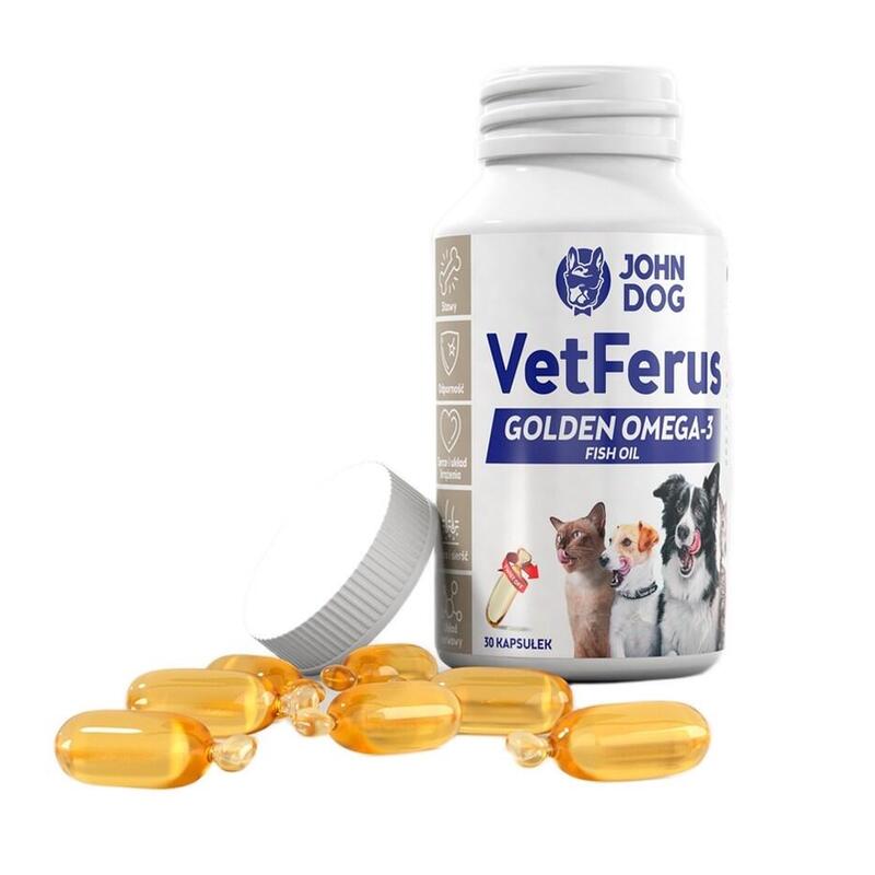 John Dog Vetferus Golden Fish Oil - Suplementos Para Perros Y Gatos 30