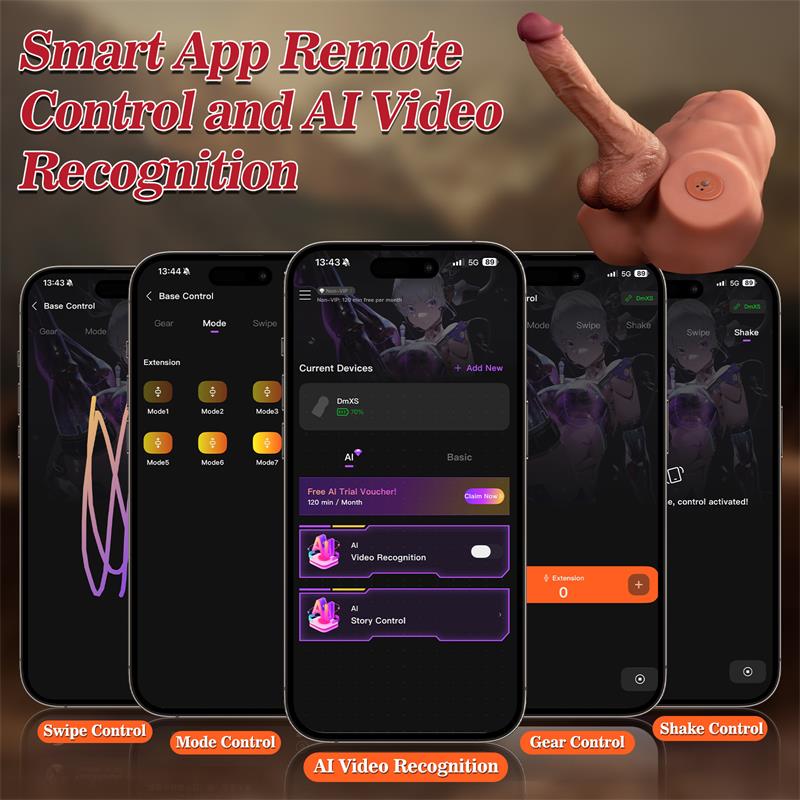 Jonah Semi Torso Con Dildo Desmontable, Thrusting Y App 3.48 Kg