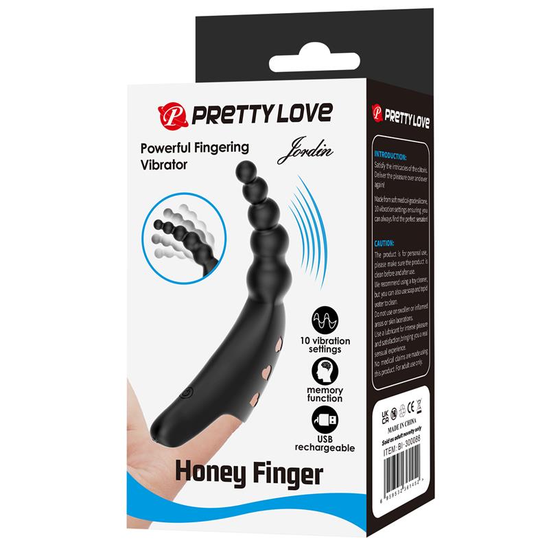 Pretty Love - Jordin Vibrador De Dedo 10 Vibraciones Negro