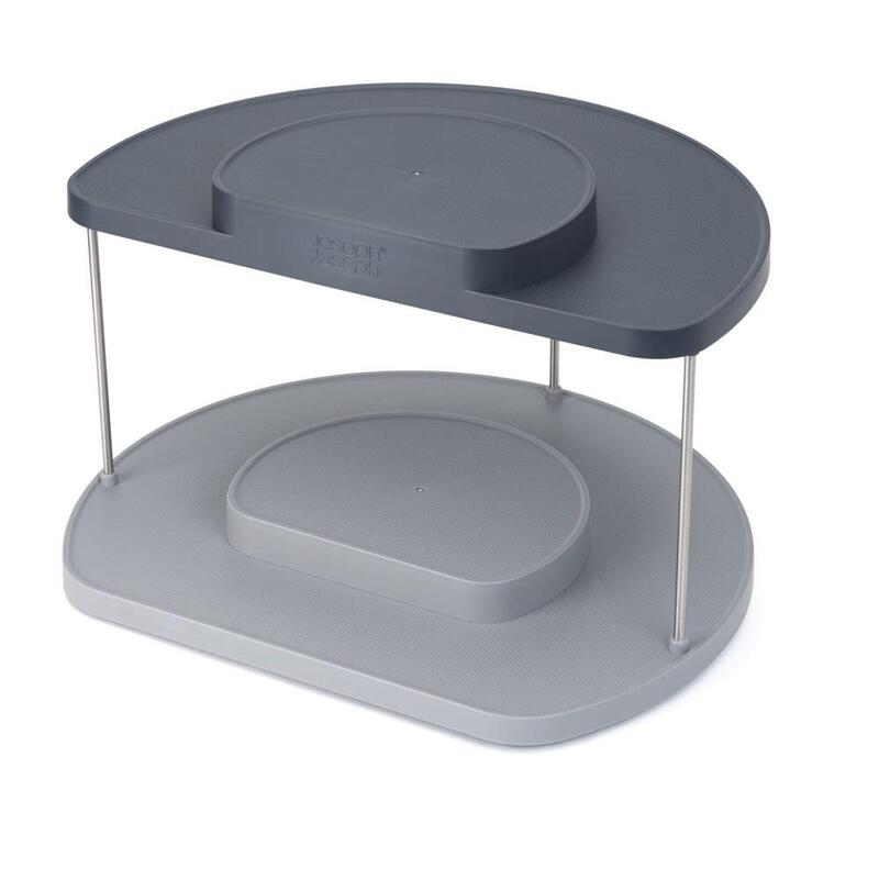 Joseph Joseph Cupboardstore 2-Tier Grey Rotating Organiser
