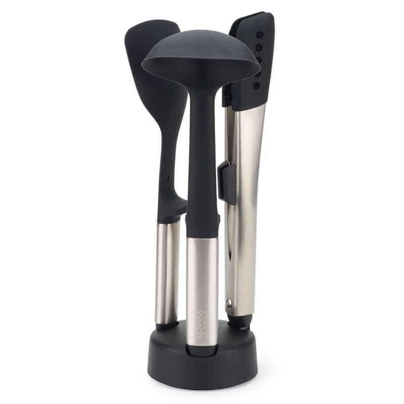 Joseph Joseph Elevate Fusio.3-Pc Sst Utensil Set W.Compact Stand