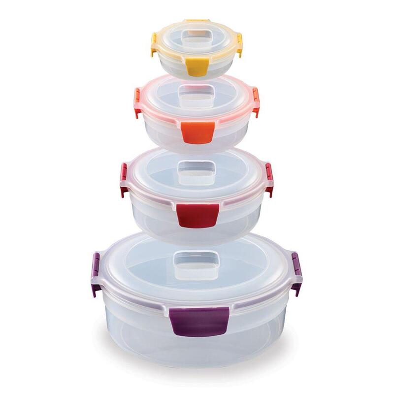 Joseph Joseph Nest Lock 4-Piece Multic. Round Food Container Set
