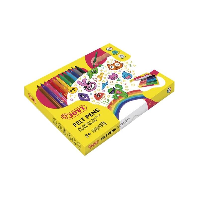 Jovi Caja De 144 Rotuladores - Amplia Variedad De Tonos - Tinta De Gran Fijacion - Punta Resistente - Capuchon