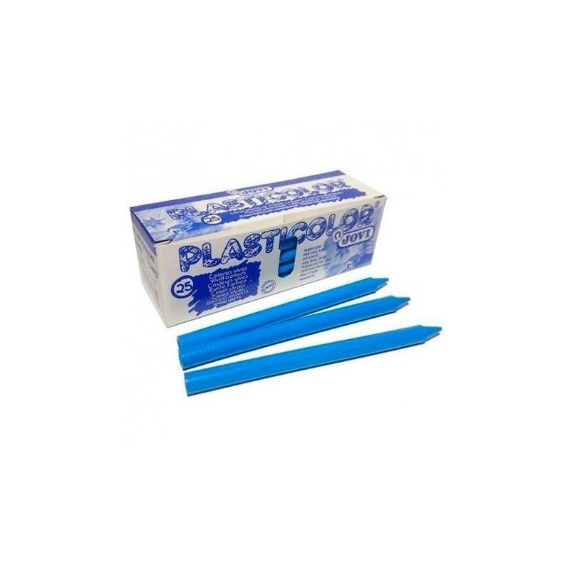 Jovi Ceras Plasticas Crayons Student Caja De 25 Azul Claro