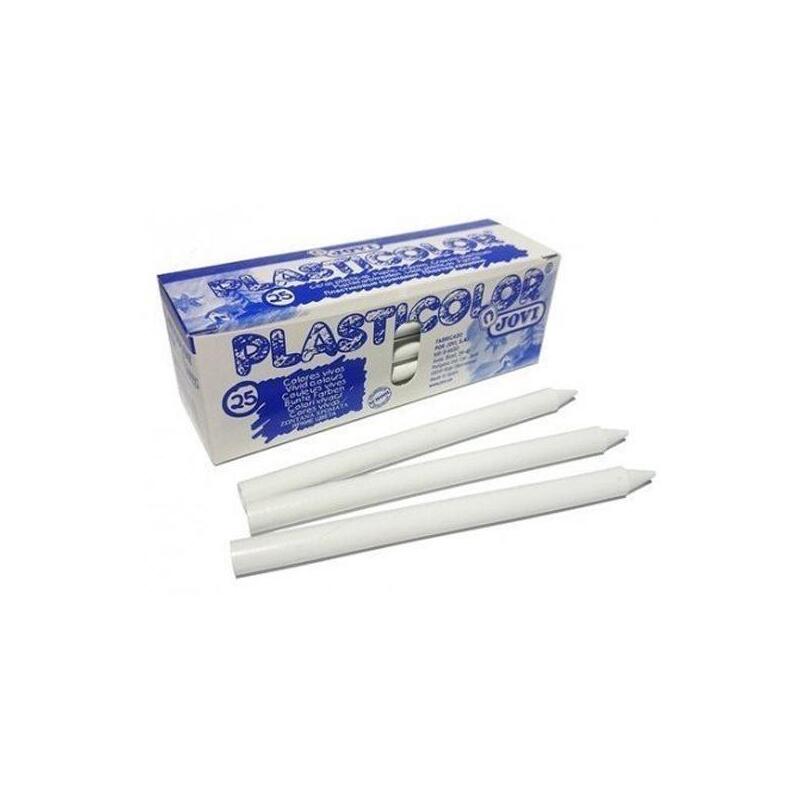 Jovi Ceras Plasticas Crayons Student Caja De 25 Ceras Blanco