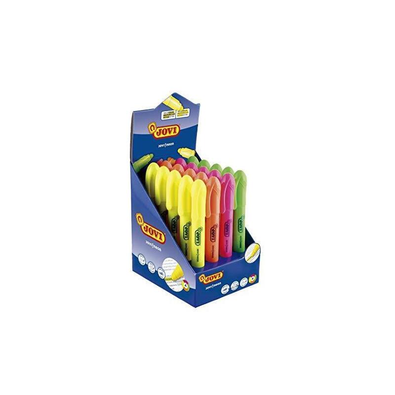 Jovi Expositor 20 Marcadores Fluorescentes Jovi!Neon De Gel En Stick 140mm C/Surtidos