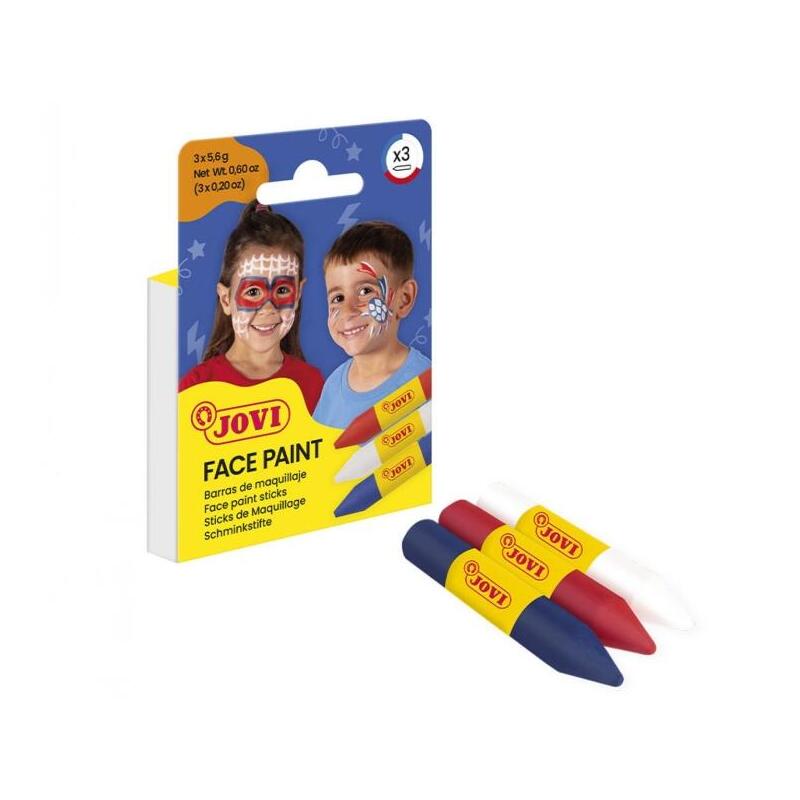 Jovi Face Paint Adventure Pack De 3 Barras De Maquillaje - Para Todo Tipo De Pieles - Se Limpia Facilmente - Colores