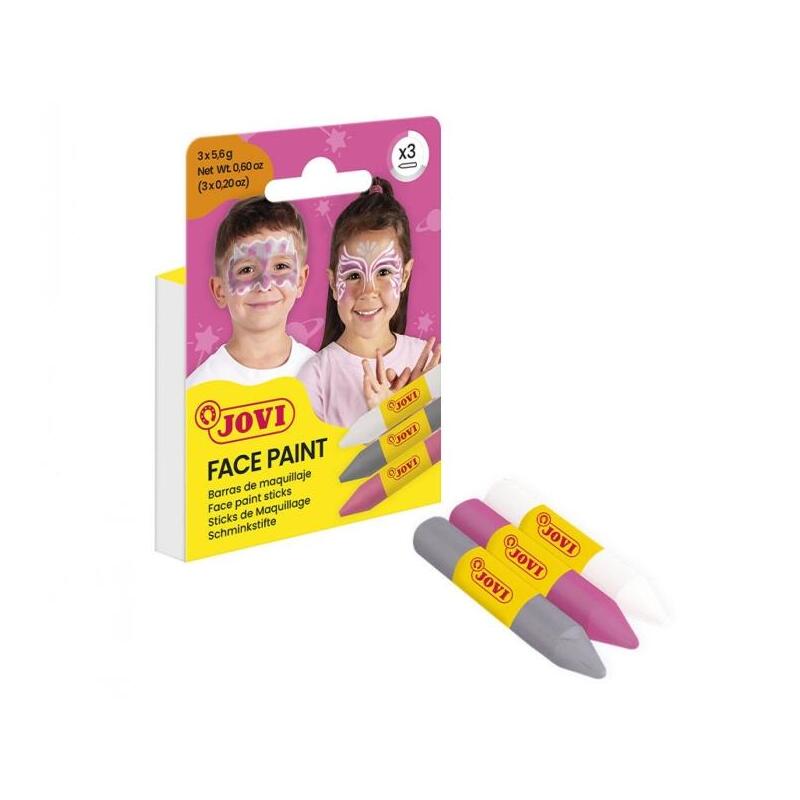 Jovi Face Paint Fantasy Pack De 3 Barras De Maquillaje - Para Todo Tipo De Pieles - Se Limpia Facilmente - Colores