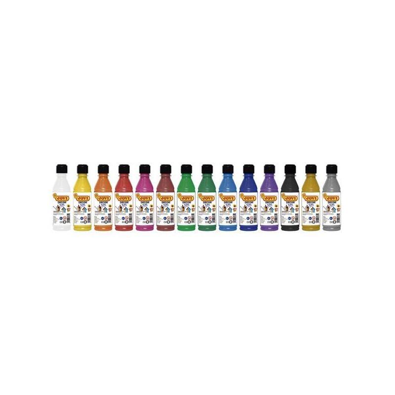 Jovi Pintura Plástica Jovidecor Acryl Botella De 250ml Azul Cyan