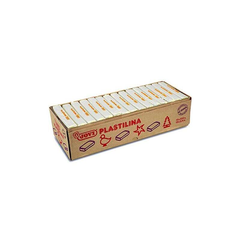 Jovi Plastilina Pastilla 350gr Unicolor Blanco Caja 15 Ud