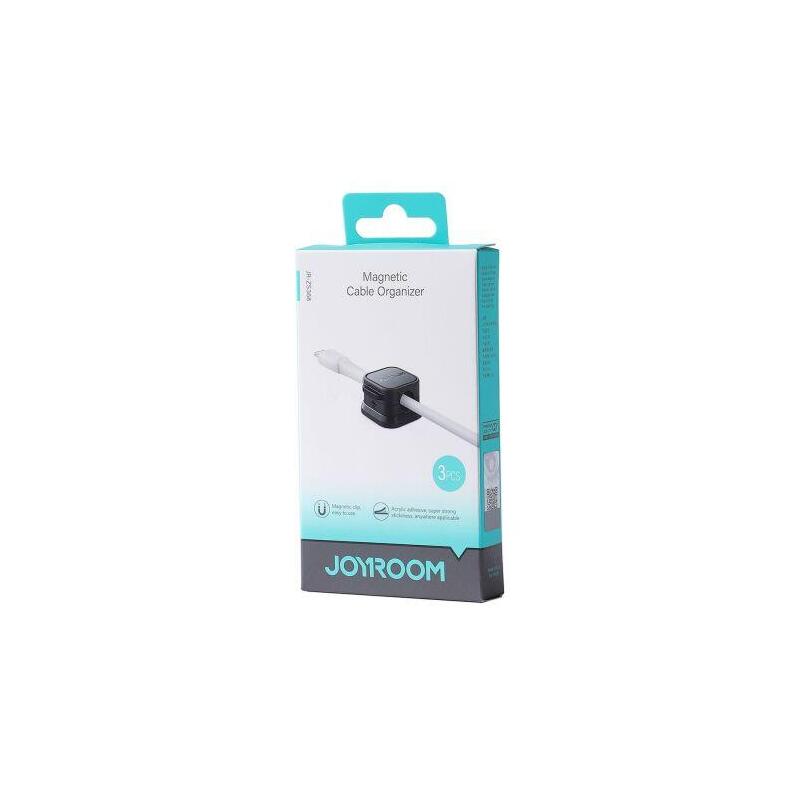 Joyroom Cable Organizer Magnetic Up To 7.5 Mm Diameter, (3pcs), Black (Jr-Zs368)