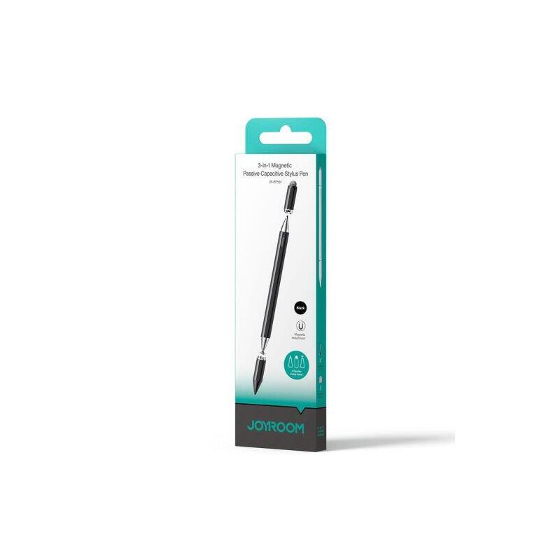 Joyroom Tablet Acc. Passive Magnetic Capacitive Stylus Pen 3-In-1 For Touchscreen, Black (Jr-Bp561)