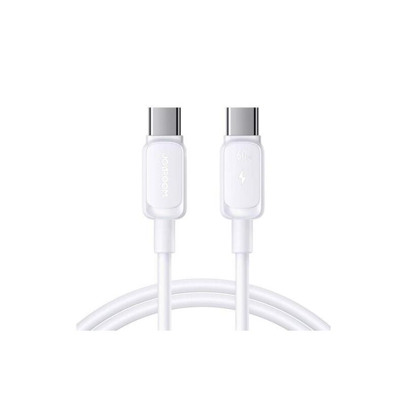Joyroom Type-C - Type-C Cable Multi-Color Series Cable A14, 60w, 480mb/S, 1.2m, White (S-Cc100a141w)