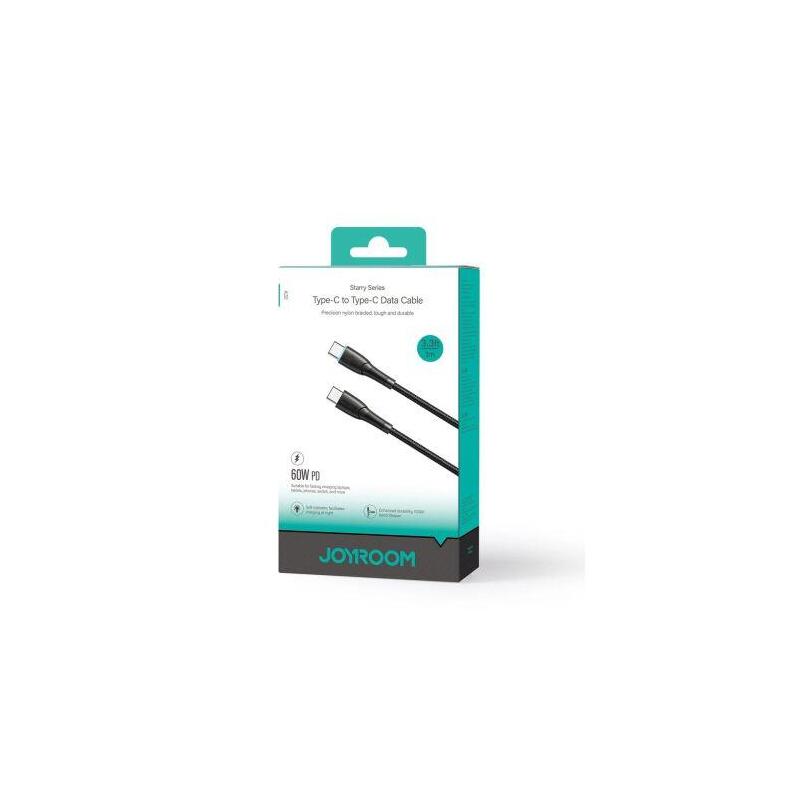 Joyroom Type-C - Type-C Cable Starry Series, 480mb/S, 60w, 1m, Black (Sa32-Cc3)