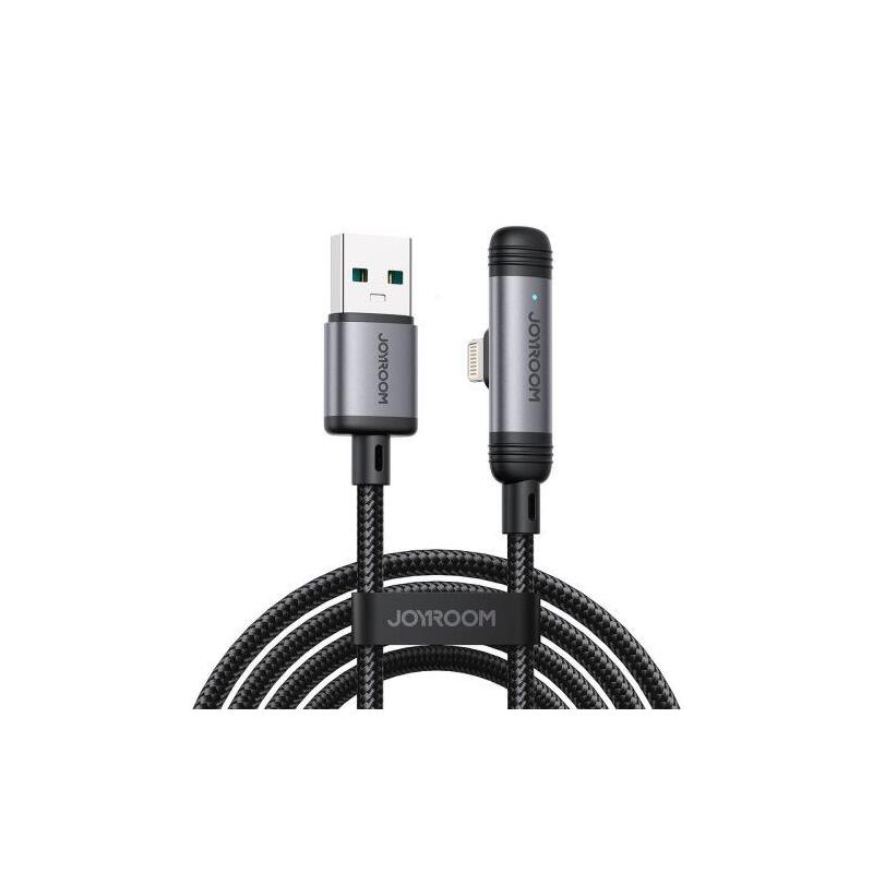 Joyroom Usb - Lightning Enjoyx Series 90 Degree Cable A56, 3a, 480mb/S, 1.2m, Black (S-A56)
