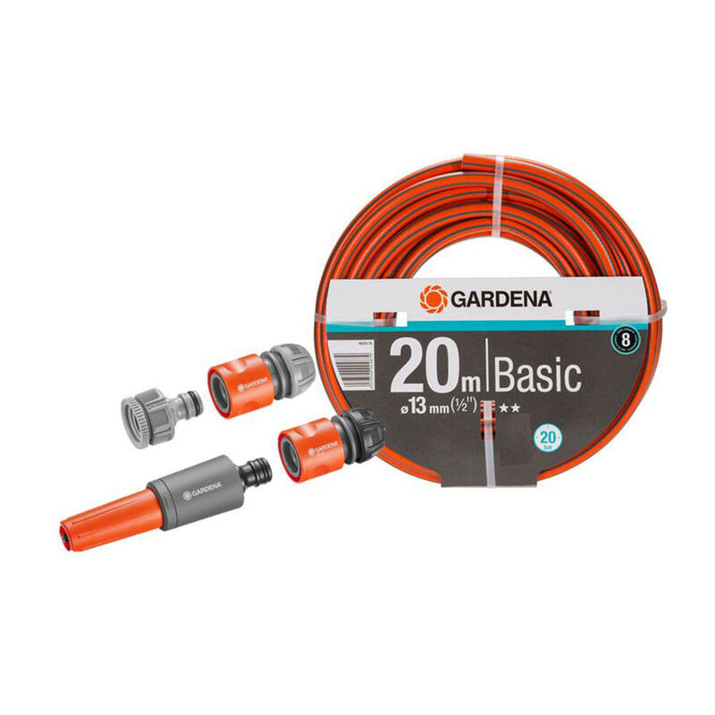 Juego Básico De Manguera 13mm (1/2") (20m) Gardena