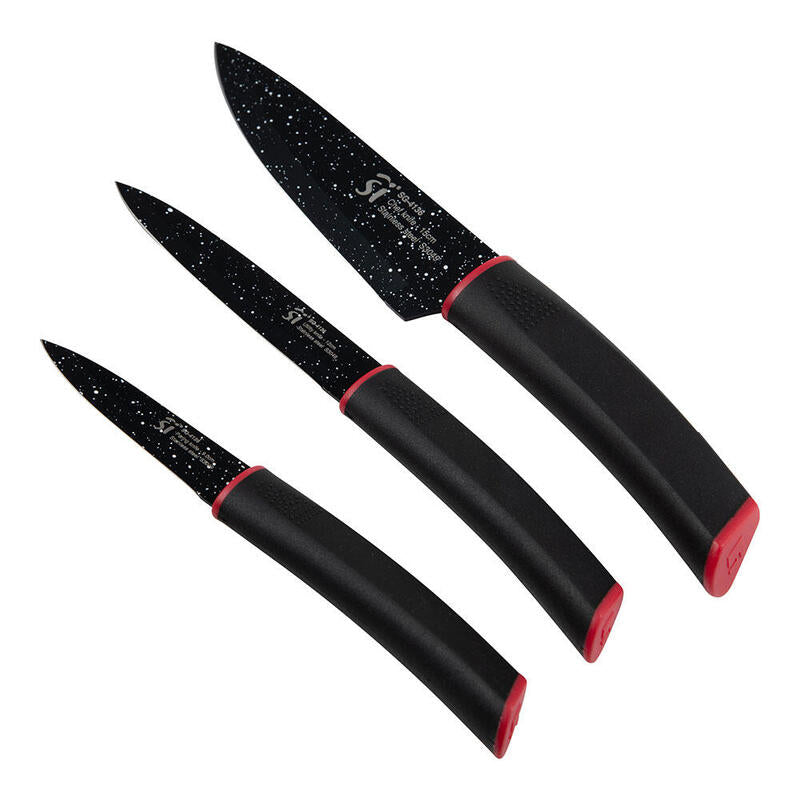 Juego De 3 Piezas Cuchillos Acero Inox Keops Marble Sg-4136 San Ignacio