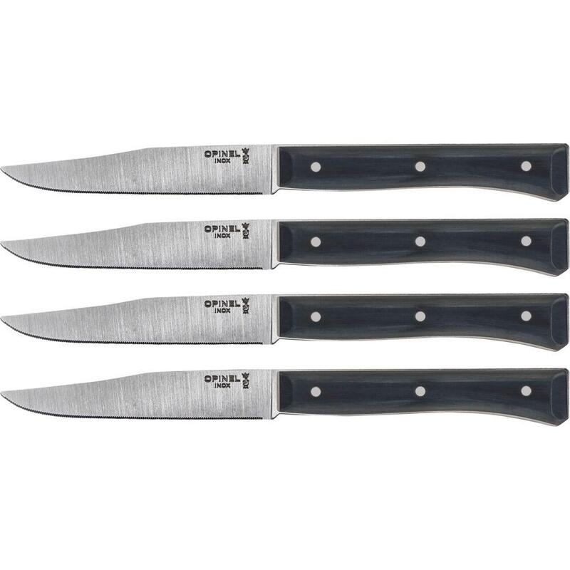 Juego De 4 Cuchillos De Mesa Opinel Faceta Pizarra