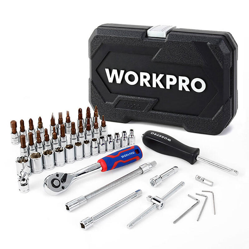 Juego De 46 Llaves Vaso De 1/4" Dr Workpro