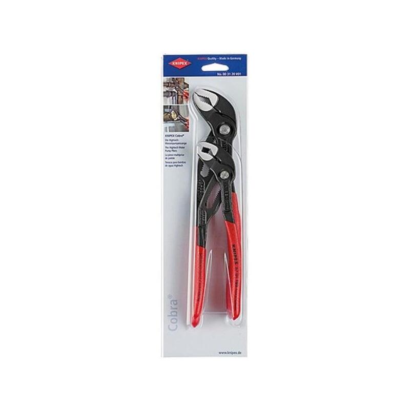 Juego De Alicates Cobra Knipex 003120v01, 2 Piezas (Negro Rojo)