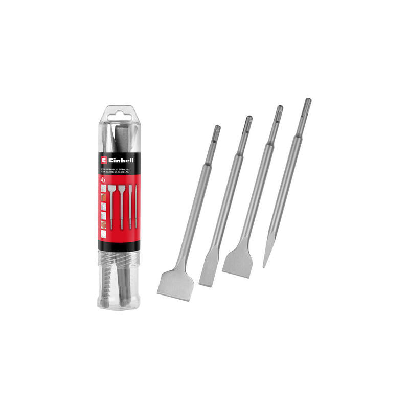 Juego De Cinceles Einhell Sds-Plus 250 Mm, 4 Piezas 247205