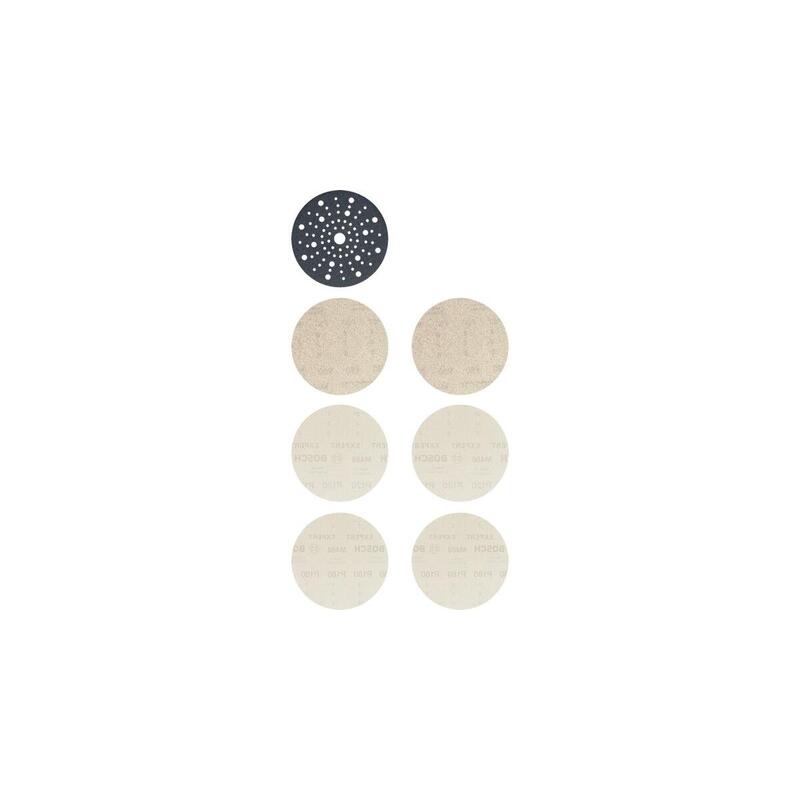 Juego De Hojas De Lija Bosch Professional Expert M480 Con Estructura De Malla Ø 150 Mm, K80 / 120 / 180 7 Piezas, Incl. 2608901203
