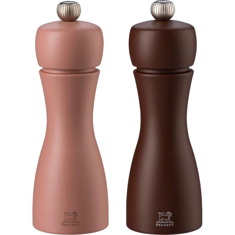 Juego De Molinillos Peugeot Tahiti De Sal Y Pimienta 2 Pzs 15 Cm Marrón