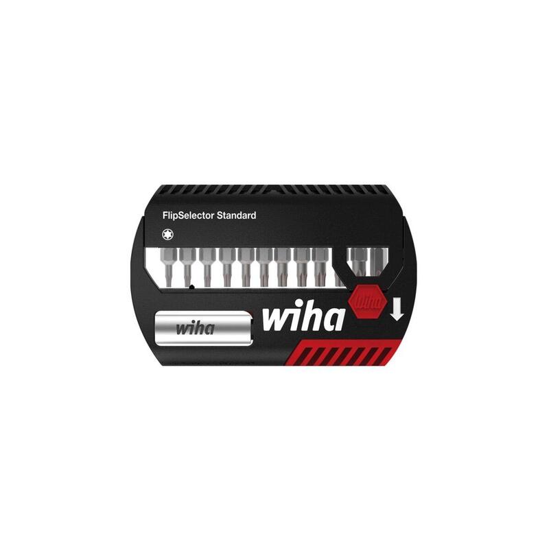 Juego De Puntas Wiha Flipselector Standard, Torx Negro/Rojo, 15 Piezas, Con Clip Para Cinturón 39056