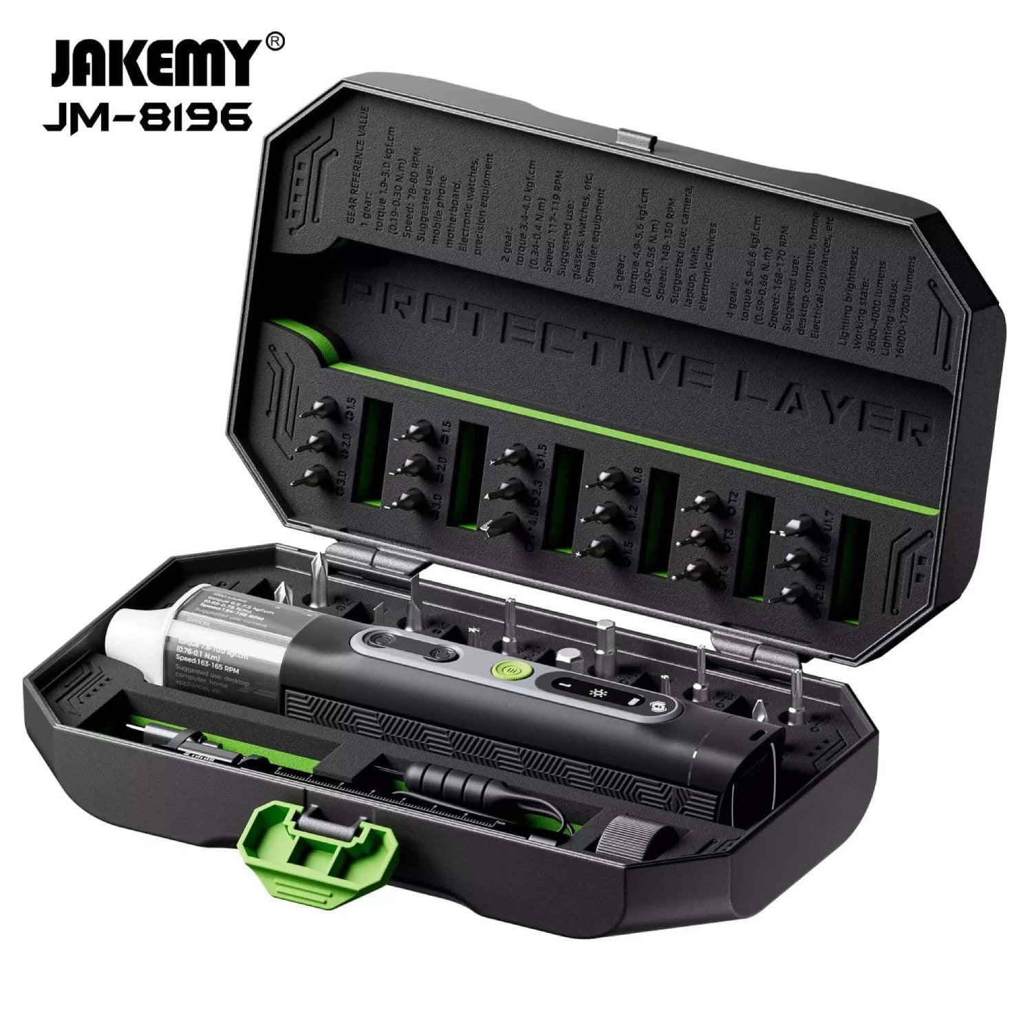 Juego De Destornilladores Eléctricos Jakemy Jm-8196