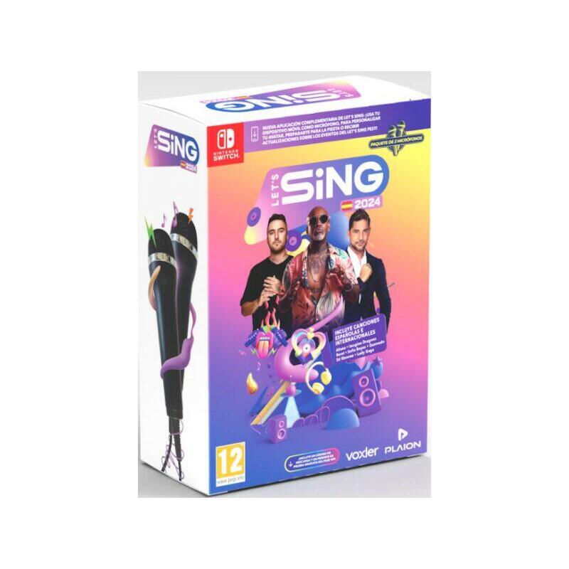 Juego Lets Sing 2024 + 2 Micros Switch