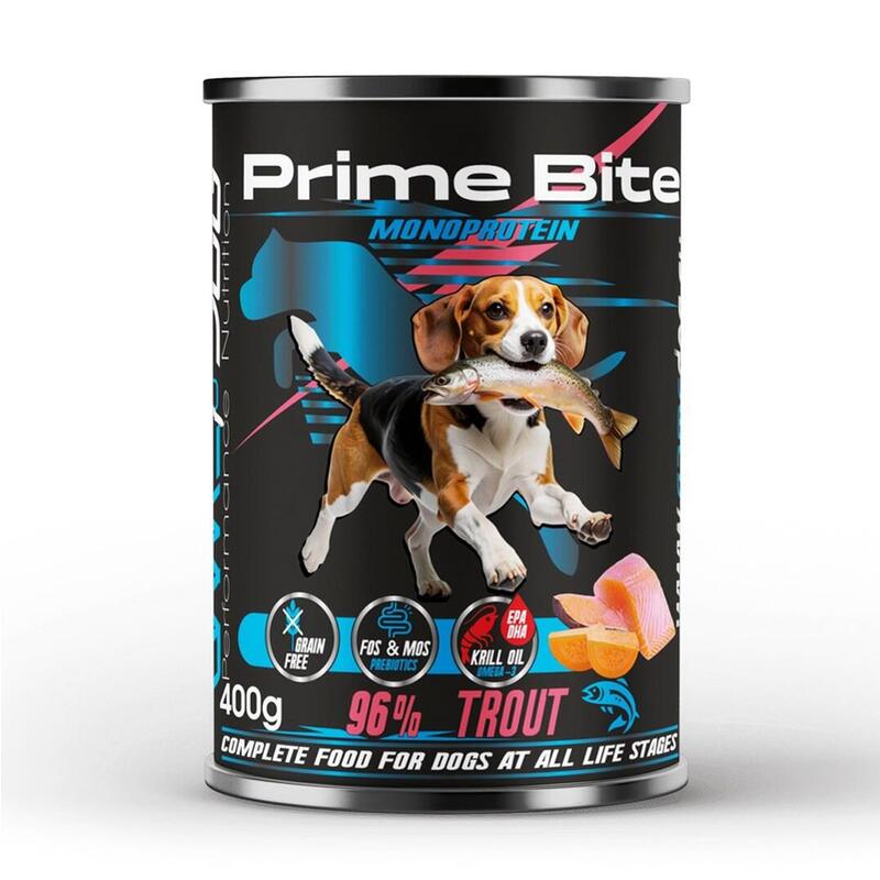 Juego Para Perros Prime Bite Pstrag, Batat Monoproteinowa 400g
